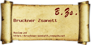 Bruckner Zsanett névjegykártya